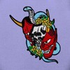 Zegin Sketch Oni Mask with Snake Patch Embroidered Applique Badge