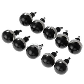 20Pcs Black Plastic Safety Eyes with Washers, Craft Eyes, for Crochet, Puppet, Plush, Stuffed Animals Making, 10mm