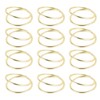 12pcs Spiral Napkin Rings Matte Gold Electroplating Prevent Fading Table