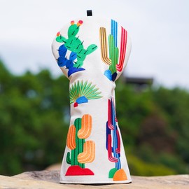 LZFAN Golf Club Head Cover Golf Head Cover Driver Headcover Fairway Wood Headcover Hybrid Club Head Cover Color Cactus