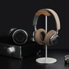 Headphone Stand, Aluminum and Wood Headphone Holder for Over Ear