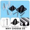 GLARKS 36pcs M8 Stainless Steel Pad Eye Plate Hook Kit,