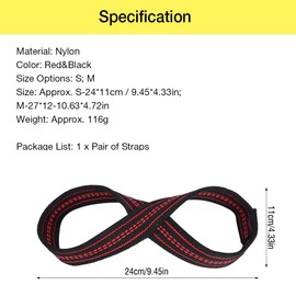 VGEBY1 Strength Training Strap Wrist Guards for Strength Training Figure 8 Straps for Strength Training to Protect Hands (S)