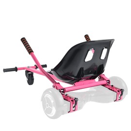 Hoverboard Seat Attachment Straps Not Required, 25”-33.3” Adjustable Length Hover Board Go Kart Accessory,265lbs Capacity,Bigger&Sturdier Seat,Go Cart Fit 6.5” 8.5” 10” Hoverboard,Kids Adults (pink)