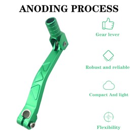 JXPANG Aluminum Folding Shifter, CNC Metal Gear Shift Lever Universal Rustproof for ATV for Motorcycle for Pit Bikes (Green)