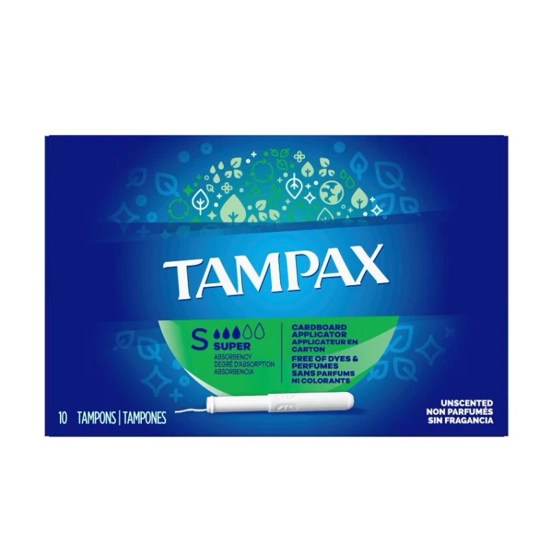 Tampax 5 x Tampax Tampons Super Absorbency, Unscented 10 Ct