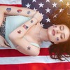 120PCS 10 Sheets Temporary Tattoos,4th Of July Temporary Tattoos,4th Of