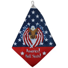 BeeJo's America! Hell Yeah! 18" x 18" Microfiber Towel Handmade Golf