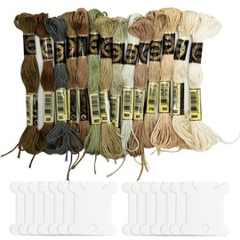 14 Skeins Per Pack Brown Embroidery Threads,Brown Thread,Sewing Thread Kit,Cotton Embroidery Thread Embroidery Series Cross Stitch Floss