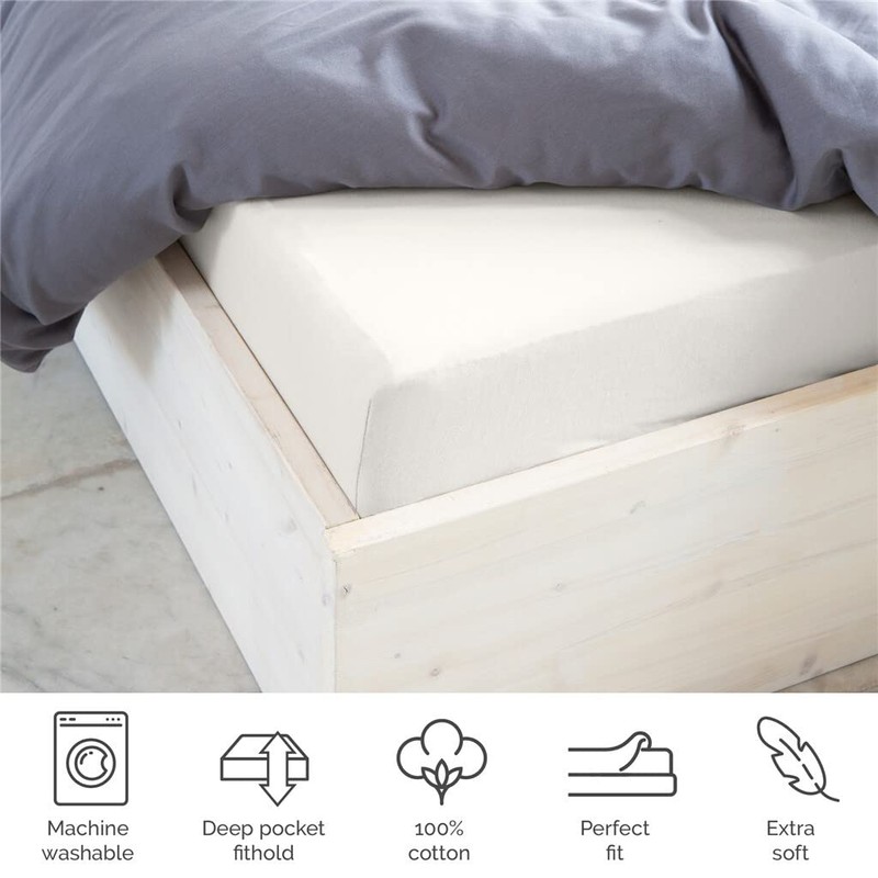 Walra Fitted Sheet 80 x 200 cm, 100% Cotton Fitted