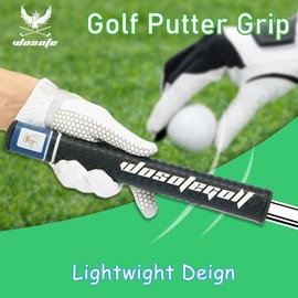 Wosofe GOLF Putter Grip Lightweight and Comfortable Advanced Texture Control and High-feedback Golf Putter Grip Stroke Enhancement Soft & Tacky Superior Traction Three Styles (C-Black/Blue-4)
