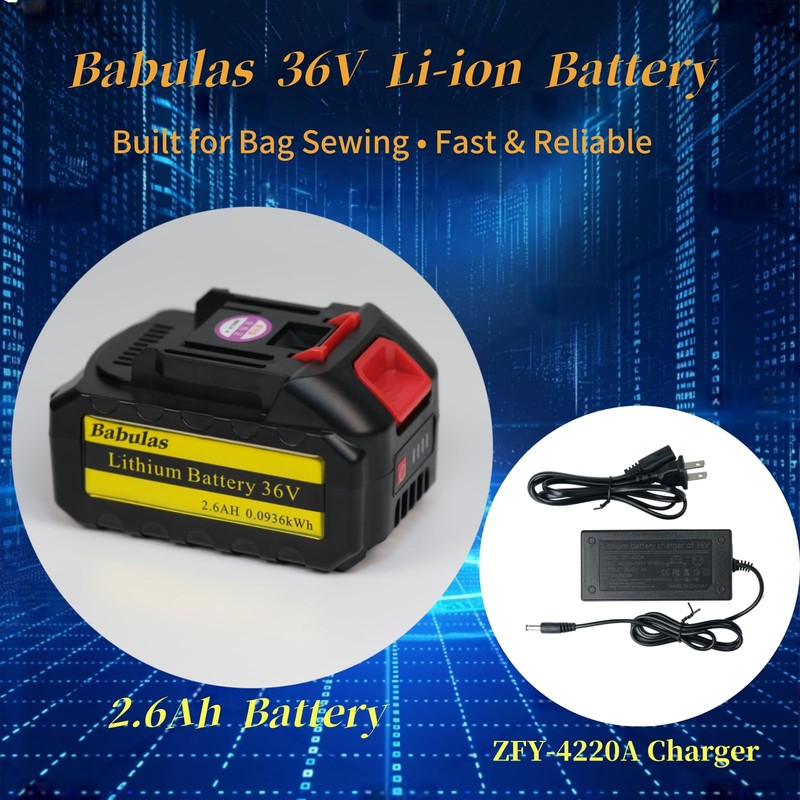 Babulas 36V Li-ion Battery & Charger Kit for LB-970S Bag