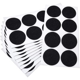 Adsamm FP-15-SA-BL-50-8-10 FP-15-SA-BL-50-8 80 x Felt Pads, Black, Diameter 50 mm