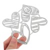 TEHAUX 1set Heart Metal Cutting Dies Embossing Stencils for Scrapbooking