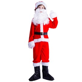 Boy Santa Claus Costume Cosplay Kid Christmas Costumes 7-9 years old
