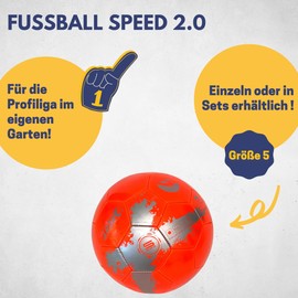 Best Sporting Speed 2.0 Football I High-Quality Ball I Colourful Football Children in Size 5 I Football Children with Cool Design I Balls for Football Training I Footballs (#1 Orange, 1 Piece)