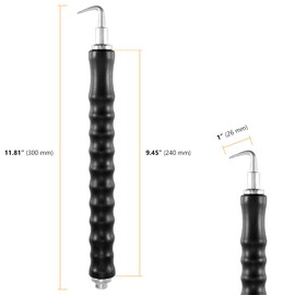 SEUNMUK 4 Pack Automatic Rebar Tie Wire Twister, Rebar Tie Wire Twister Tool with Ergonomic Rubber Handle Reinforced Spring for Construction, Home Improvement, Straight Hook, Black