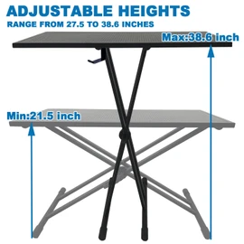 DJ Table Stand Audio Mixer Stand Portable Booth - 35" x 17.3" 2025 Updated Versatile DJ Booth Stand for Piano, Laptops, Controllers, Midi Keyboards, and Audio Mixers, Mixer Pioneer DJ Controller Equipment