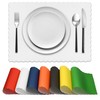 Disposable Paper Placemats – Premium, 50 Pack of White Scalloped