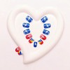 Independence Day Press on Nails Short Square Fake Nails Glossy