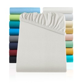 Jersey Fitted Sheet All Colours & Sizes 100% Cotton, 90-100 x 200 cm