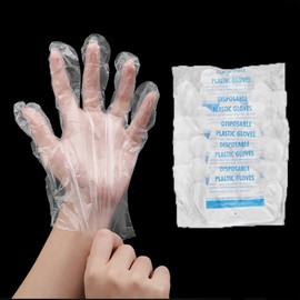 500 PCS Disposable Vinyl Gloves, Food Grade Disposable Plastic Gloves Transparent Food Prep Gloves Large Clear Polyethylene Gloves for Cooking, Cleaning, Hair Coloring, BBQ, Food Handling By Rely2016