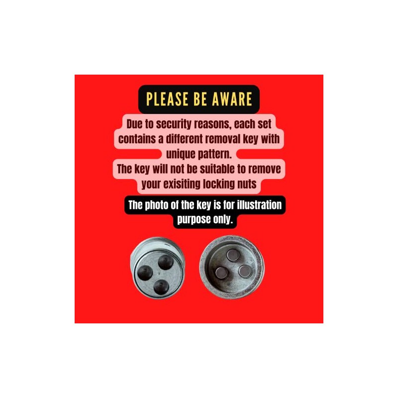 Heyner Locking Wheel Nuts M12x1.25 Fits Peugeot 407 Models Set