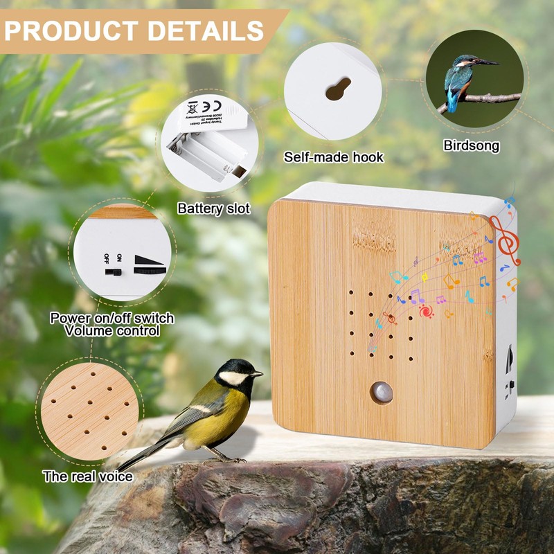 Nature Sounds Box, Bird Singing Box, Toilet Motion Sensor, Noise