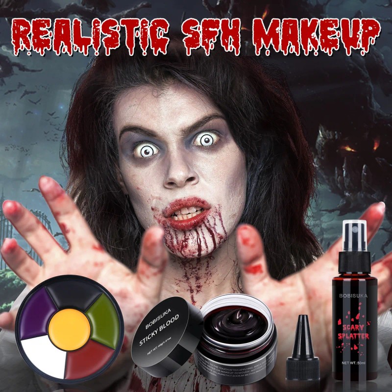 Bobisuka Kit Maquillaje De Efectos Especiales Halloween Sfx
