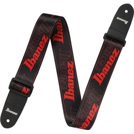 IBANEZ Strap Design Black, Red Ibanez Logos