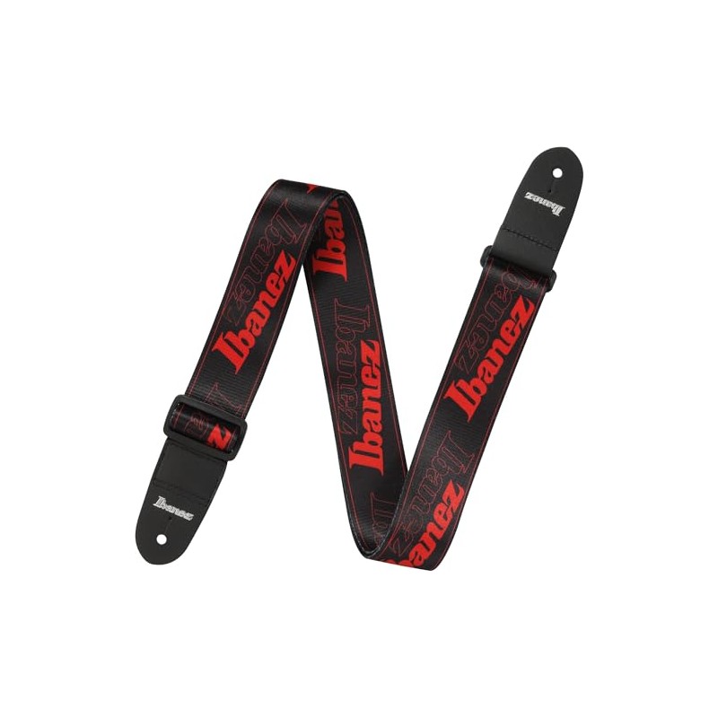 IBANEZ Strap Design Black, Red Ibanez Logos