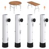 Pintuson 4 Pack White Table Leg Extenders - 3 Levels