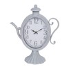 Hometime Metal Teapot Clock Grey - 31.5 x 27.5 x