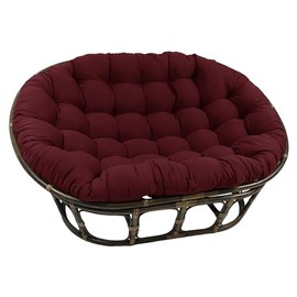 Blazing Needles Twill Double Papasan Cushion, 1 Count (Pack of 1), Burgundy
