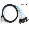 Unbranded 2x Mini SAS 10Gbps SFF-8087 36Pin to 4 SATA