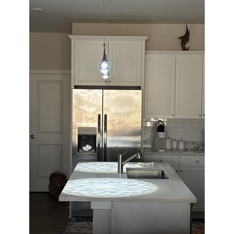 CHYING Pendant Lights Kitchen Island Chrome Modern LED Pendant Light