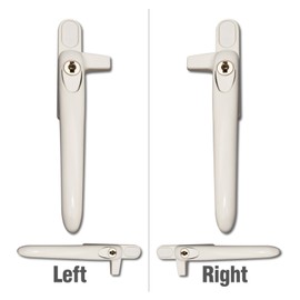 Securistyle Virage CB09WHL Cockspur Window Handle (White) - Left, 9mm Stack height - Various options available - This stylish ergonimic and contempory take on a cockspur handle provides an excellent solution to widows with no espag opening.