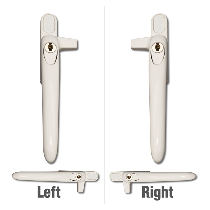 Securistyle Virage CB09WHL Cockspur Window Handle (White) - Left, 9mm