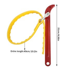 DecorDwell Oil Filter Pliers, Adjustable Oil Filter Wrench, Oil Filter Band Wrench 8 Inch Multifunctional, Oil Filter Key Removal Tool for Cars, Oil Filter Wrench (8)