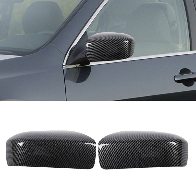2PCS Side Mirror Cover Left Right Carbon Fiber Pattern 76201