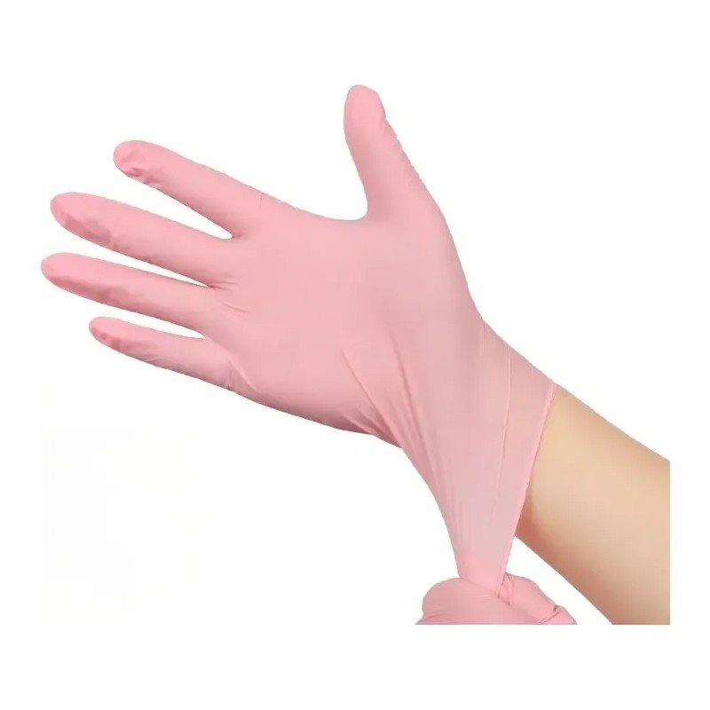 Guantes De Nitrilo Libre De Latex Sin Polvo Azul Negro.