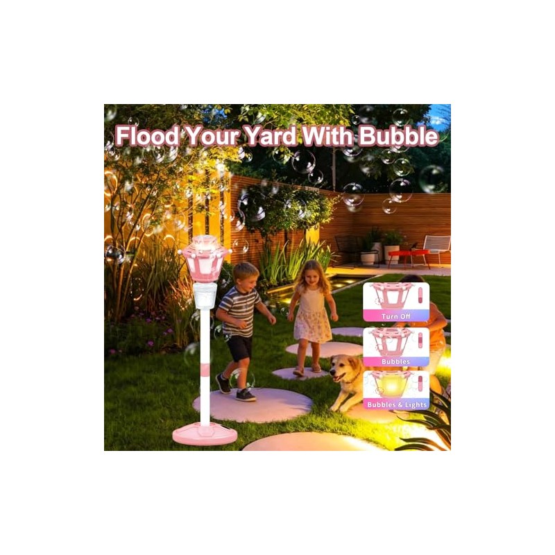 2 Pack Bubble Machine for Kids, Automatic Bubble Blower with