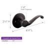 Design House 779207 Scroll Dummy Door Lever Matte Black