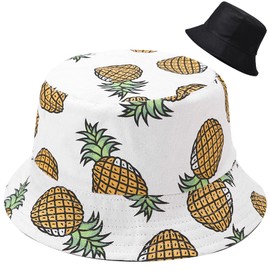 Hocaies Fishing Hat Bucket Hat Sun Hat Men Women Fishing Hats Sun Hat Girls Foldable Sun Hats Unisex Fishing Hat Fishing Hat for Outdoor Hiking Camping, Pineapple 01