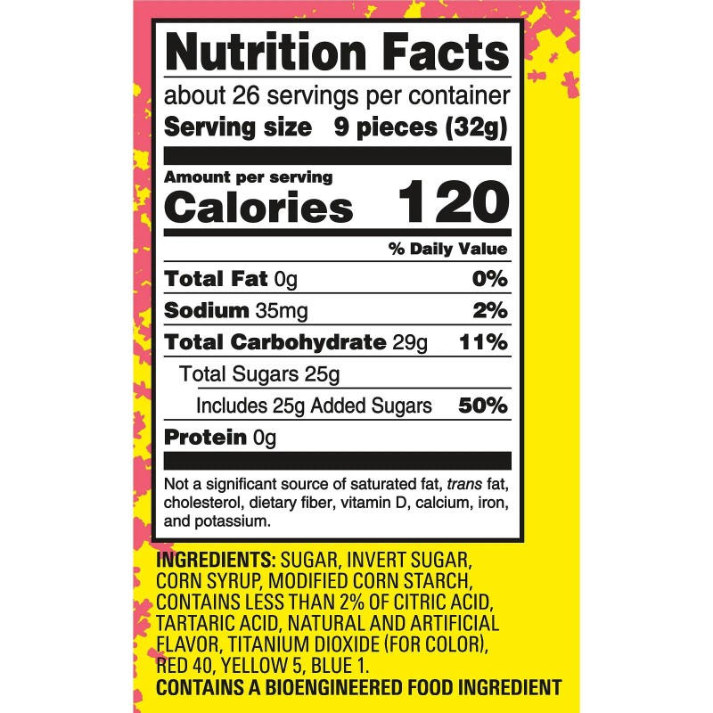SOUR PATCH KIDS Watermelon Soft Chewy Candy 1.8 lb Family