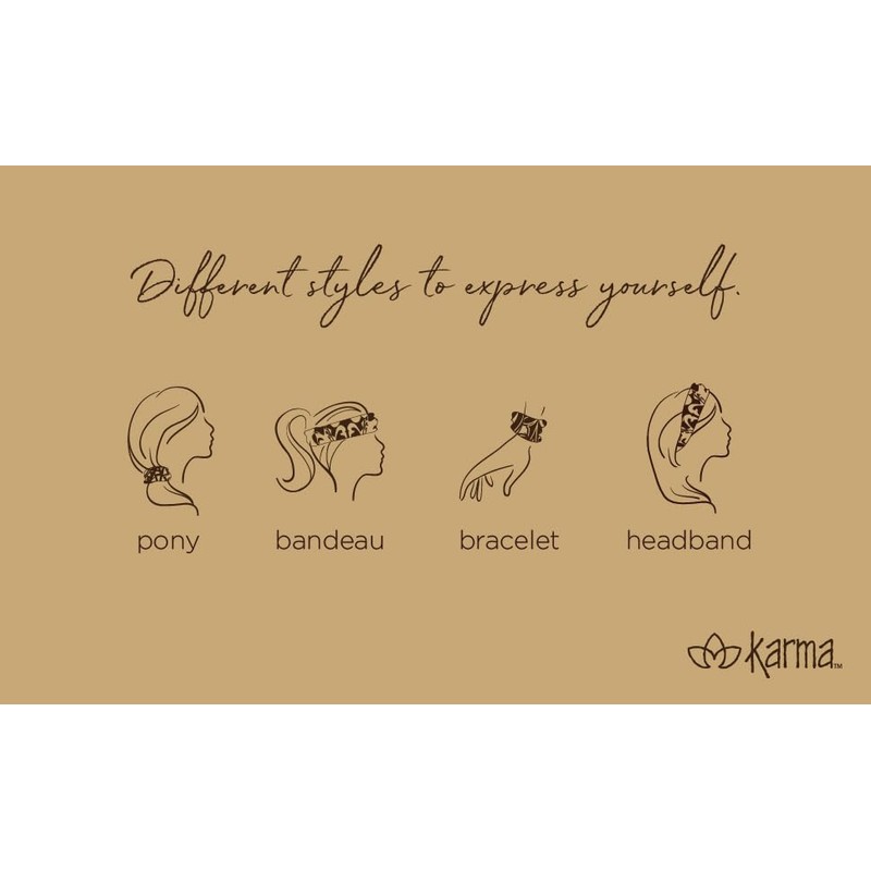 Karma Lime Floral Headband for Women - Thin - Fabric