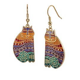 Laurel Burch Rainbow Cats Earrings
