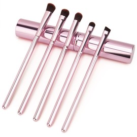 Brocha de maquillaje portátil básica, 5 piezas, para sombra de ojos, brocha sintética, aplicar al maquillaje de ojos, incluye cepillo de contorno...  