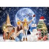 ASDCXZ Christmas Photo Background 2.2 x 1.5 m, Dream Night