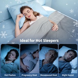 Cooling Blankets for Hot Sleepers & Night Sweats, Q-Max>0.43, 67''x52''